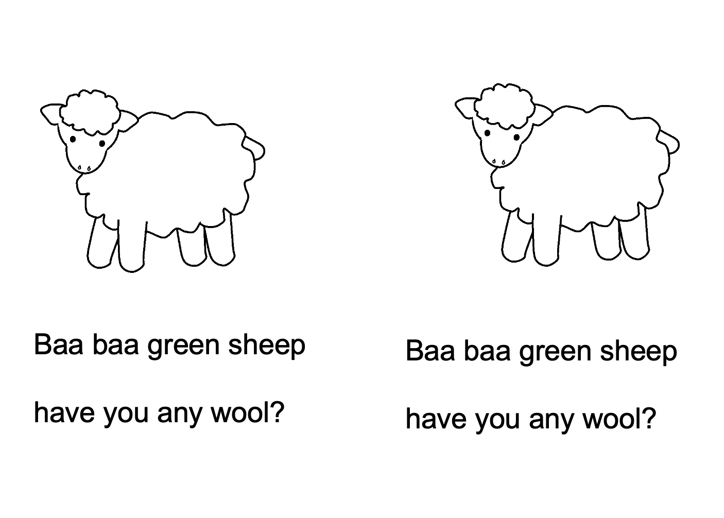Baa Baa Black Sheep Color ID book