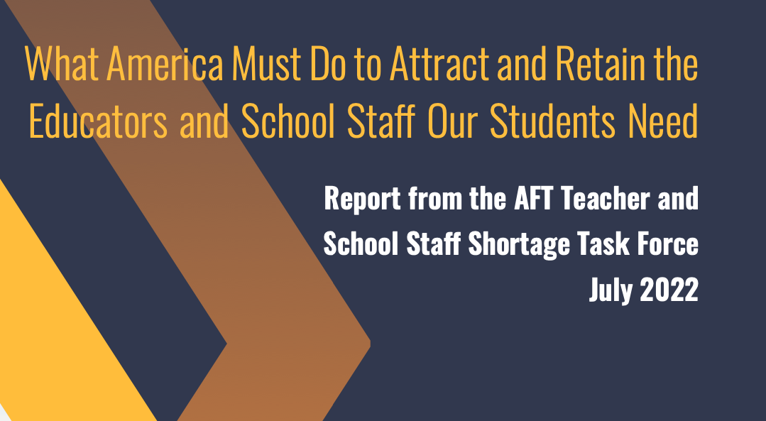 Report: Attract and Retain Educators and School Staff