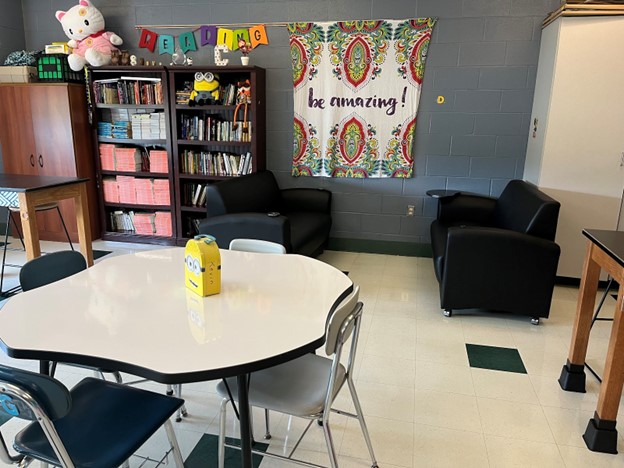 flexible seating in ambers classroom
