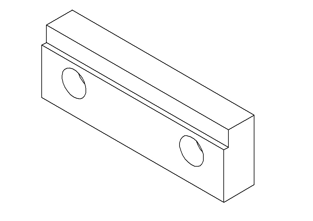 Milling machine Vise Jaw Blue-print