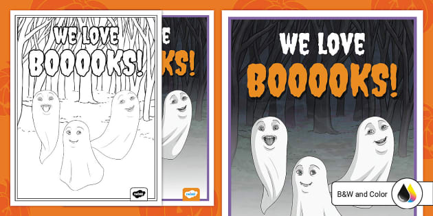 We Love Books Halloween Poster