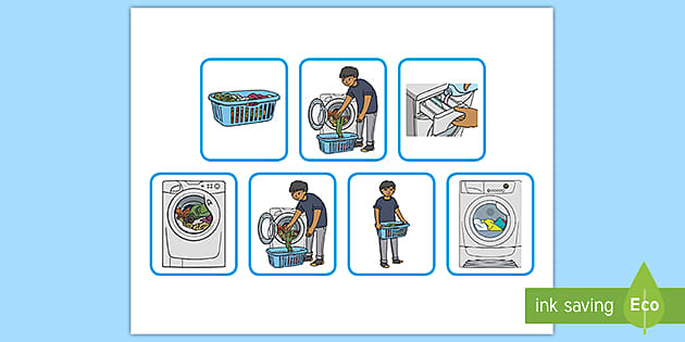 Sequencing Cards: Doing Laundry