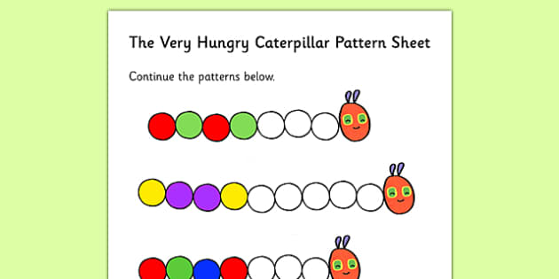 Color Pattern Sequencing to Support Teaching on The Very Hungry Caterpillar