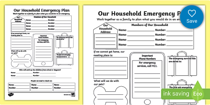 Household Emergency Plan