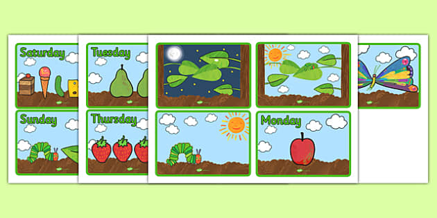 Story Sequencing Cards to Support Teaching on The Very Hungry Caterpillar