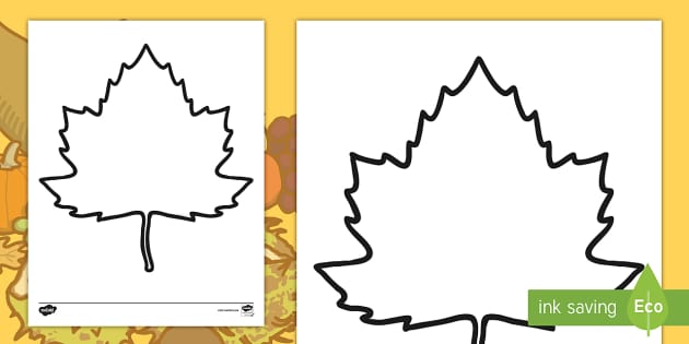Blank Fall Leaf Template