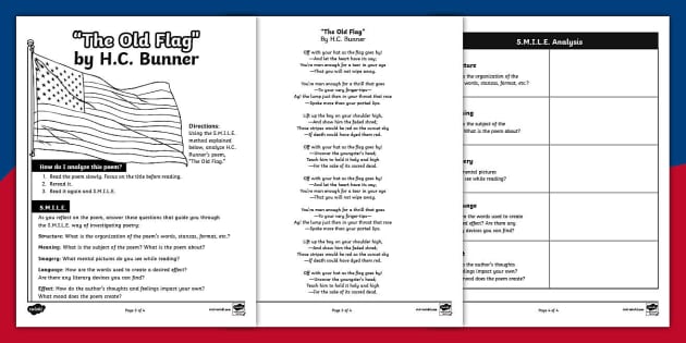 "The Old Flag" by H.C. Bunner Poem Analysis - Patriot Day