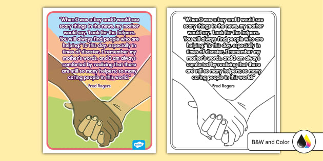 Look For the Helpers Quote Poster