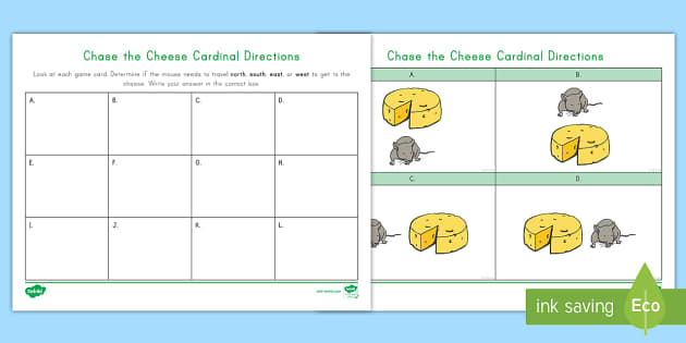 Chase the Cheese Cardinal Directions Game