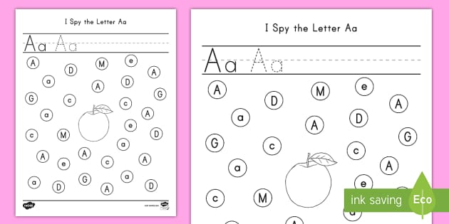 I Spy the Letter Aa Activity