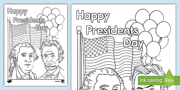 Presidents Day Coloring Sheet