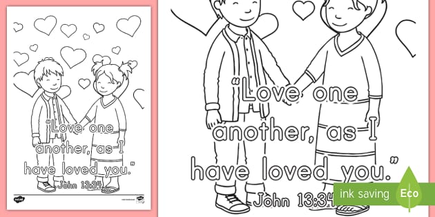 John 13:34 Coloring Page