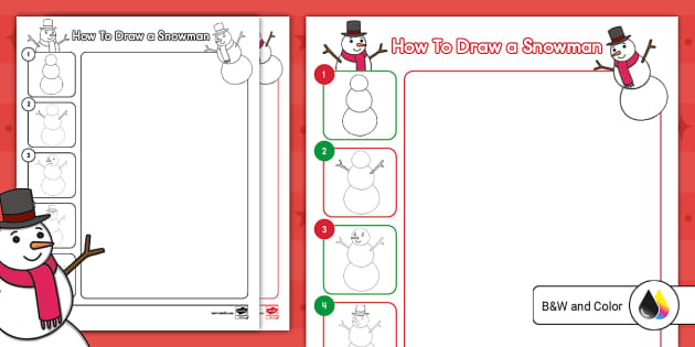 How To Draw a Snowman Activity