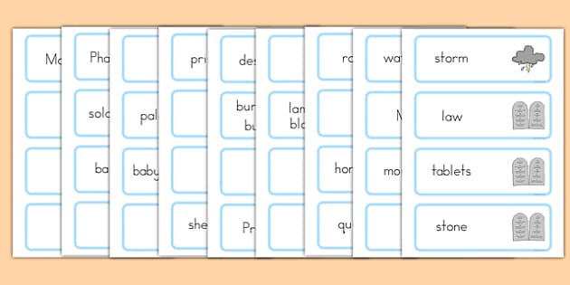 Moses Word Cards
