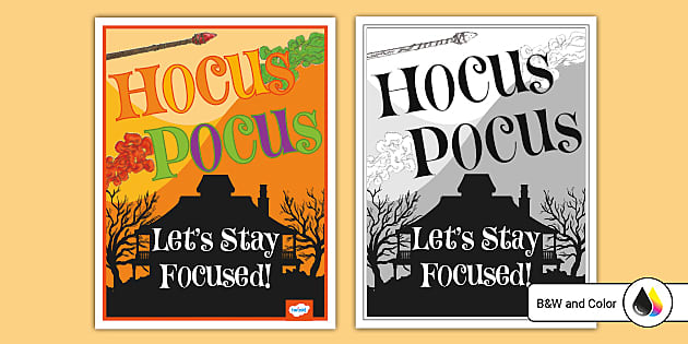 Hocus Pocus Let's Stay Focused Poster