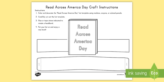Read Across America Day Hat Craft