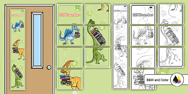 DINOvember Vertical Door Banner