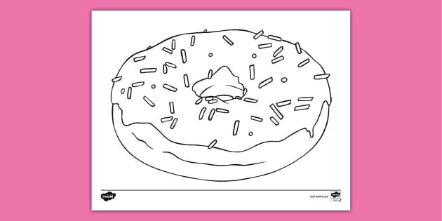 Doughnut Coloring Sheet
