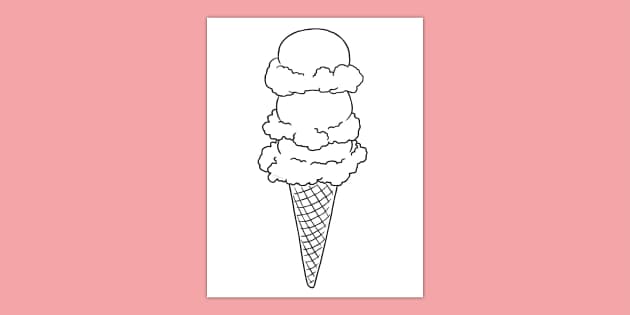 Ice Cream Coloring Sheet