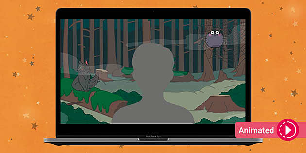 Halloween Animated Virtual Teaching Background