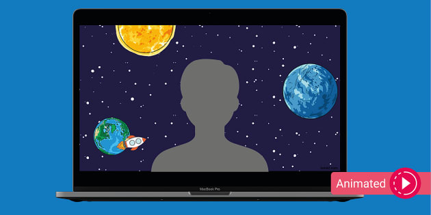 Outer Space Animated Virtual Teaching Background