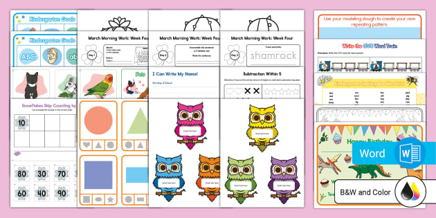 Kindergarten Teaching Pack