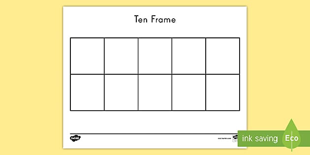 Blank Ten Frame Template