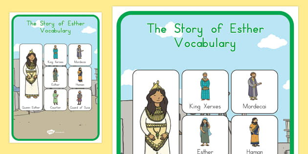 The Story of Esther Key Vocabulary Poster