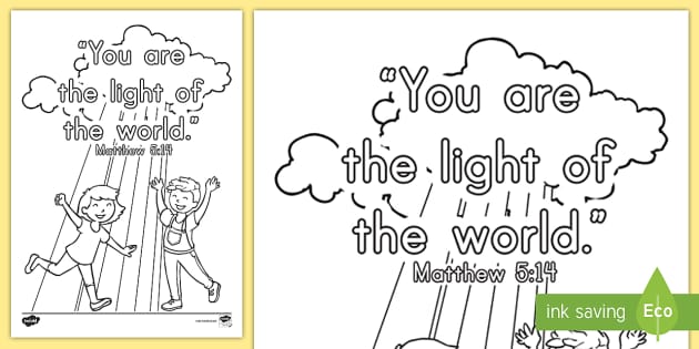 Matthew 5:14 Coloring Page