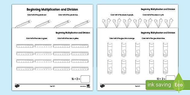 Beginning Multiplication and Division Activity