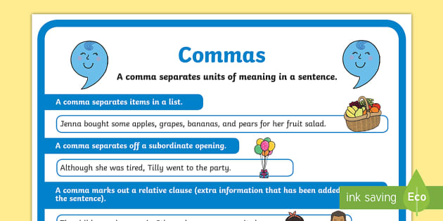 Using Commas Poster