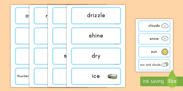 Weather Word Cards