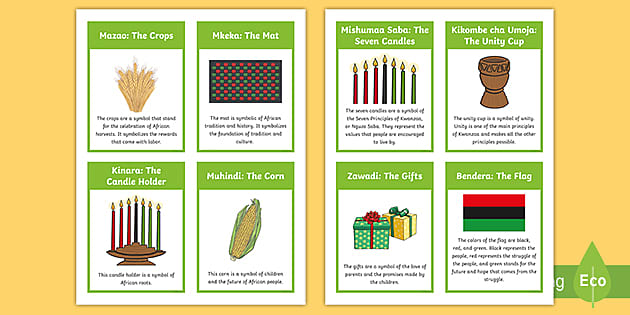 Kwanzaa Symbols Informational Cards