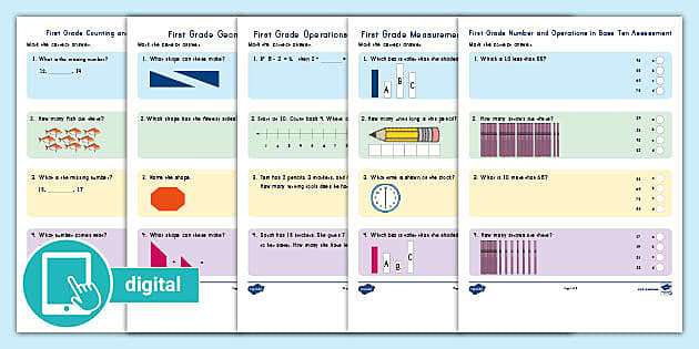 First Grade Math Assessment Pack