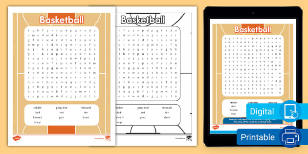 Basketball Word Search