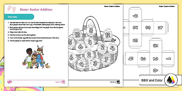 Easter Basket Addition Activity