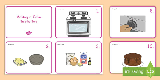 Sequencing Cards: Making a Cake