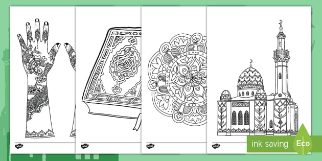 Eid Mindfulness Coloring Sheets