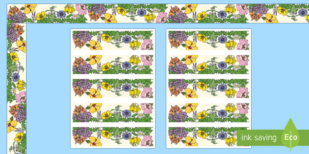 Floral Bulletin Board Borders