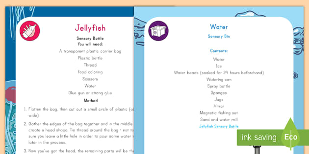 Water Sensory Bin and Resource Pack