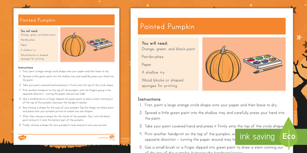 Painted Pumpkins Craft Instructions