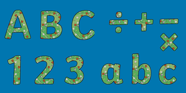 Baseball Bulletin Board Letters and Numbers