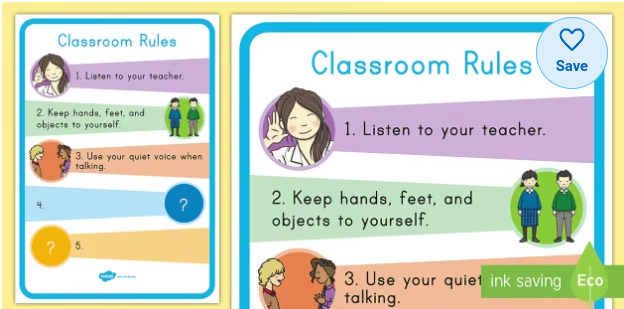 Classroom Rules Poster