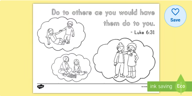 Luke 6:31 Coloring Page