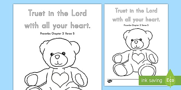 Proverbs 3:5 Coloring Page