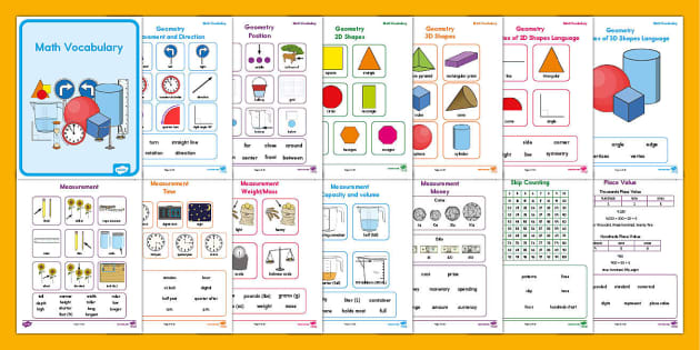 Math Vocabulary Booklet