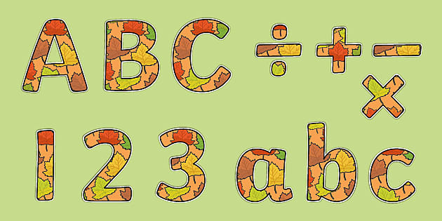 Fall Lowercase Lettering
