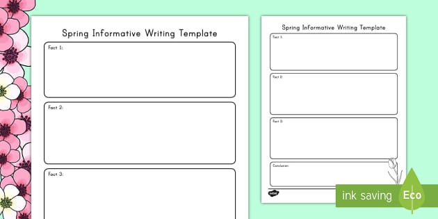 Spring Informative Writing Template