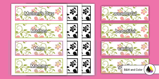 Mother's Day Word Cards