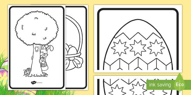 Large Easter Coloring Posters